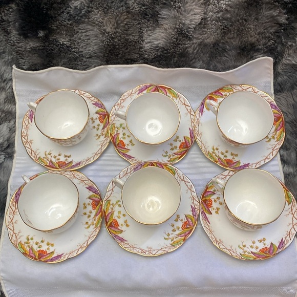 6 Royal Albert cups and saucers 1930 “Virginia”. RARE - Picture 2 of 16